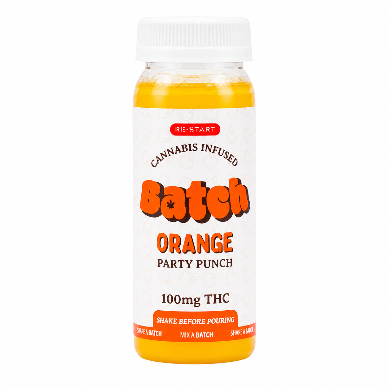 RESTART Batch 100mg Delta 9 THC Drink 4oz Orange